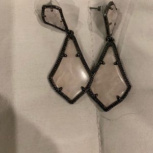 Kendra Scott Dani- Pink Quartz and black. Never worn